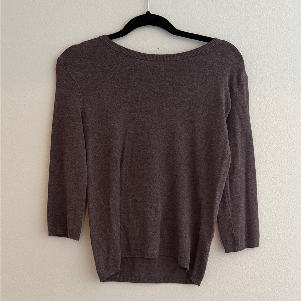 Philosophy Women's Mauve-Brown Lightweight Knit Sweater